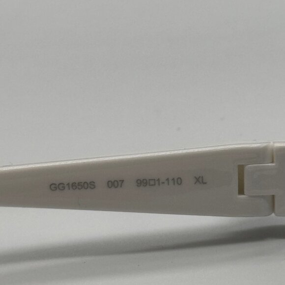 NEW GG1650S 007 UNISEX SHIELD SUNGLASSES, GRAY WHITE MASK EYEWEAR GUCCI - Picture 8 of 11